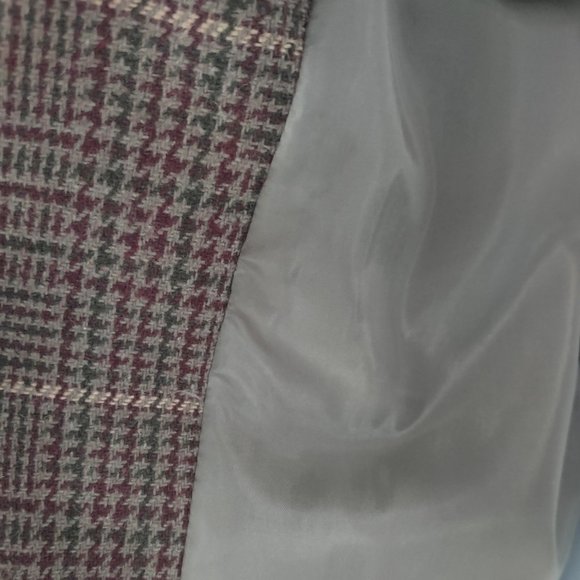Sag Harbor Plaid Wool Petite Blazer Size 10P - Picture 9 of 13